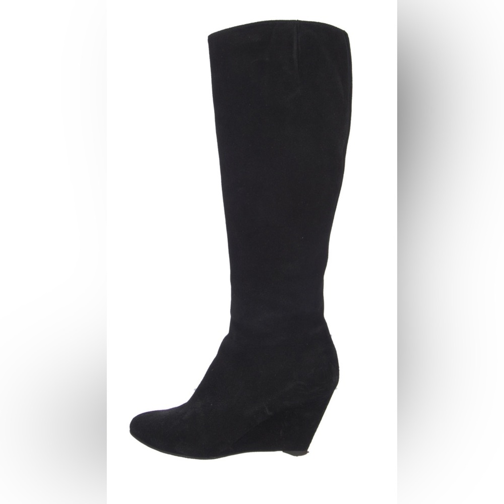 Authentic Giuseppe Zanotti black suede knee-high boots, size IT 38 (US 7.5)